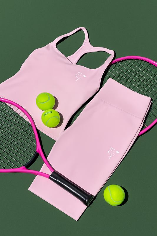 The Rally Set (Powder Pink Tank & Flare Leggings)
